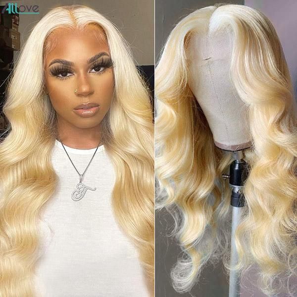 

hd lace front wig body wave for women allove blonde 613 colored wig straight pre-plucked frontal 13x4 13x1 t part human hair wigs transparen, Black