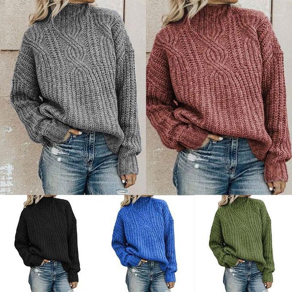 

pullover winter warm sweater thick jumpers solid color thick cold new product casual turtleneck knit women fashion casual1, White;black