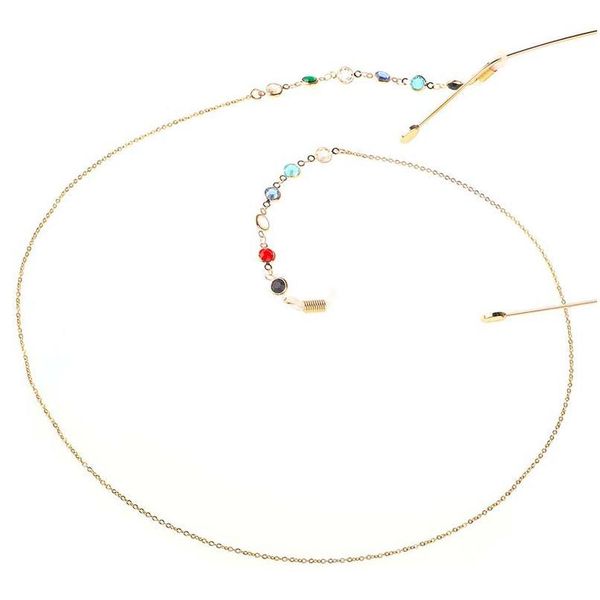 

multicolor stone beads link chain eyeglasses chains reading glasses sunglasses strap cord holder neck headband acc sqckkk