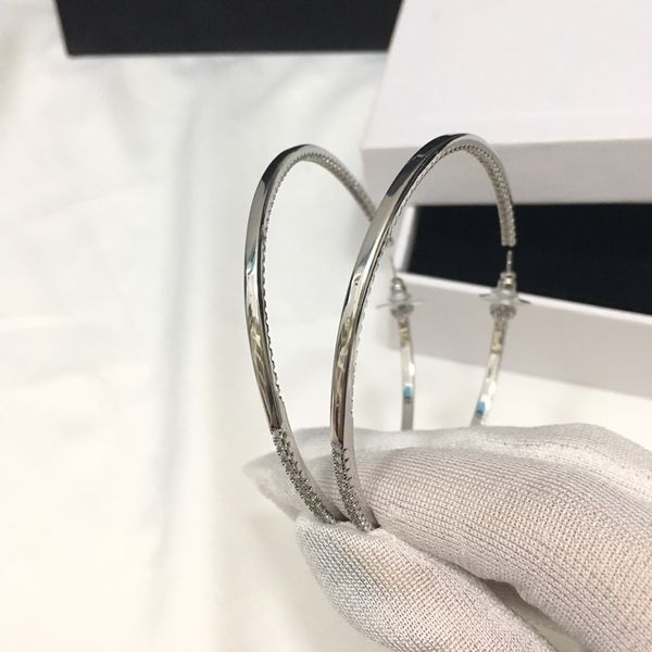 

selling explosion models simple ring diamond designer earrings luxury designer jewelry women earrings, Golden;silver