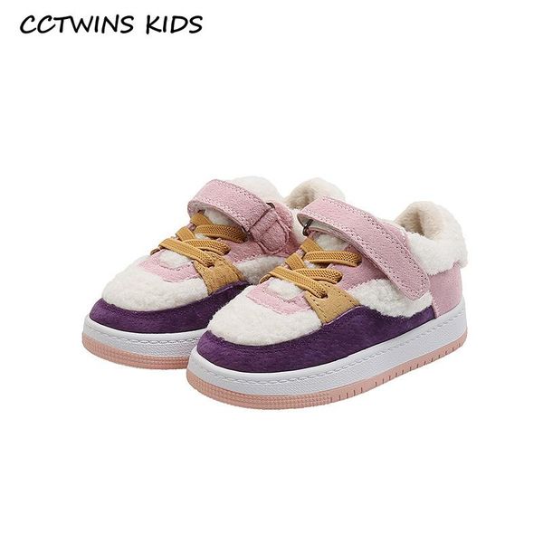 

cctwins kids shoes 2020 winter children fur shoes baby girls brand casual trainers boys sport sneakers warm sneaker fc2874, Black