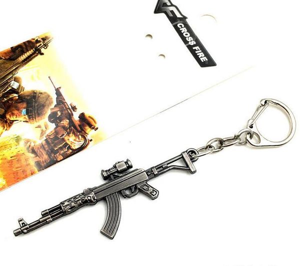 

the around fire line shipping the through cf weapons gun mold alloy key ring pendant kr073 keychains mix order 20 p, Slivery;golden