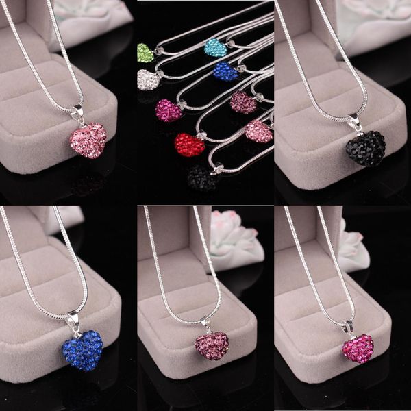 

jewelry rhinestone heart for beautifully luxury friendship gifts family member love pendant necklace women chain necklaca4vp