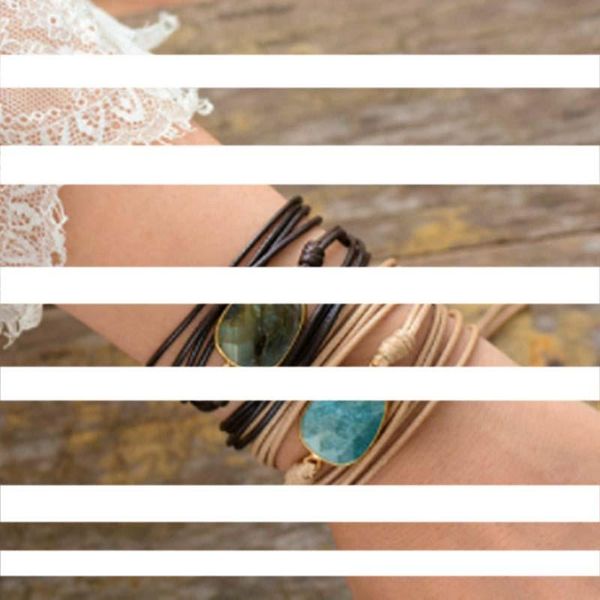 

stone bracelet, Black