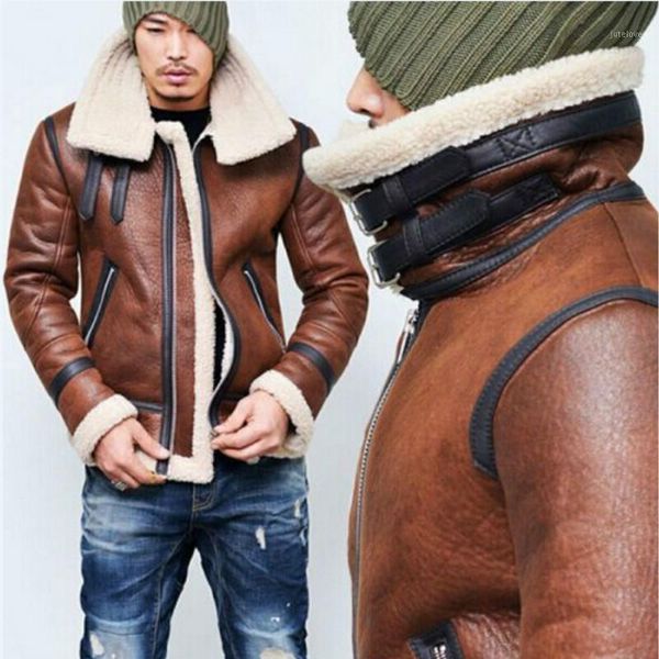 

solid color zipper jacket cardigan thickening men's autumn and winter coat leather1, Black