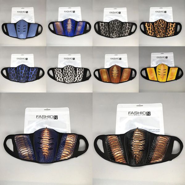 

letters laser printing pu leather face mask men women fashion brand face masks black facemask luxury mask filter dust-proof life washable