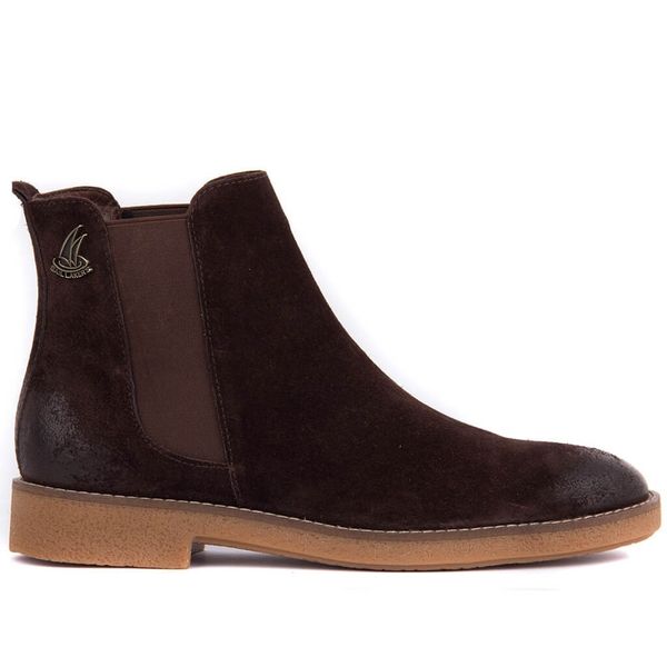 

sail lakers-boots of brown male suede lzik, Black