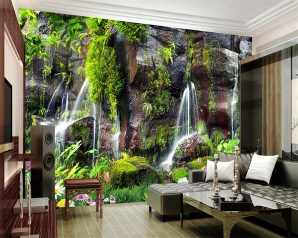 

romantic landscape 3d wallpaper wall papers home decor garden landscape waterfall background wall modern mural 3d wallpaper