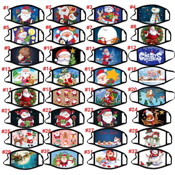 

creativity customed merry christmas fashion face cartoons printing masks dust-proof reusable washable xmas mouth mask fo