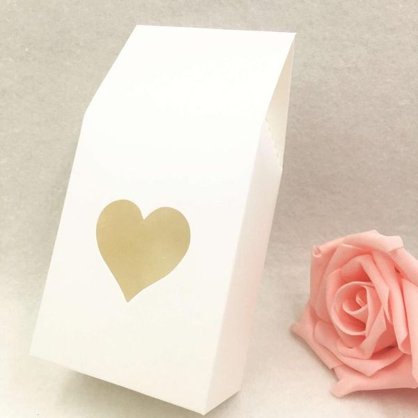 

50pcs brown/white paper handmade candy bags paper brown stand up window gift boxes for wedding/gift/jewelry/food pack qylixe