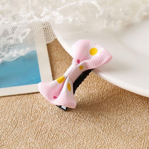 

mini bow hairpin kids lovely flower printed barrettes cute colorful hair clips for girls sweet bowknot hairgrip hair accessories wmtxol