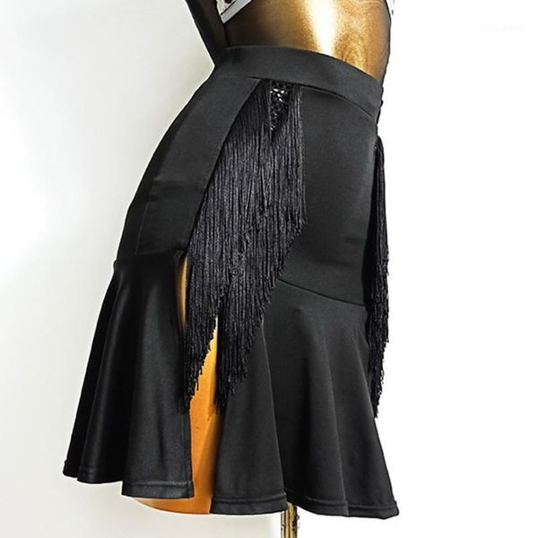 

2020 new latin dance dress women tassel latin dance skirt ballroom samba tango chacha belly dancing performamnce tl5701, Black;red