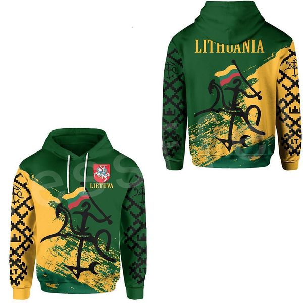 

newfashion литва страна флаг пуловерная уличная одежда смешной трексуит harajuku 3dprint застегивает толстовки с толстовками s-11, Black