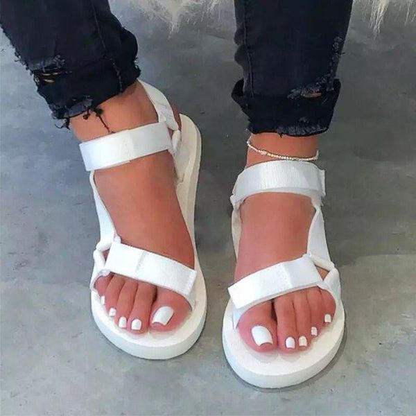 

summer soft slip sandals 2021 new women buckle strap foam durable sandals ladie outdoor casual beach shoes sandalias zandalias, Black