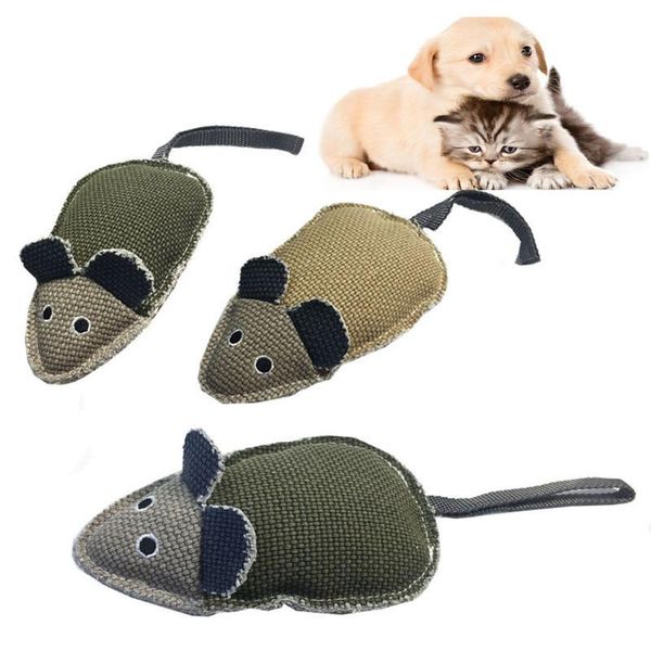 

cat toys pet squeaky bite resistant small mouse for molar denim canvas dog squeaking toy scratching product