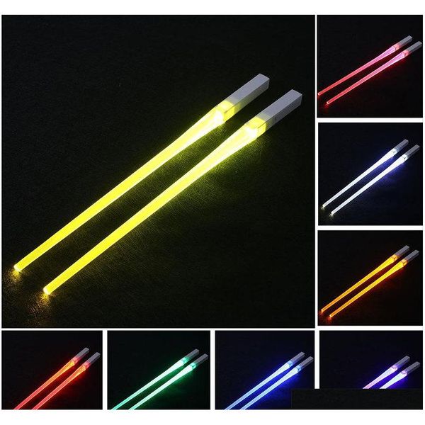 

led lightsaber chopsticks reusable light up chopstick kitchen party tableware creative durable light glowing chopstick gifts