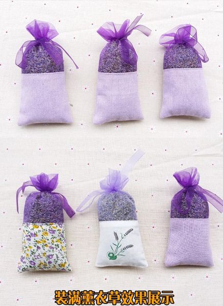 

gift wrap 50pcs lavender sachet bag empty mesh stitching transparent linen beam pocket small floral dried flower filling sachet1