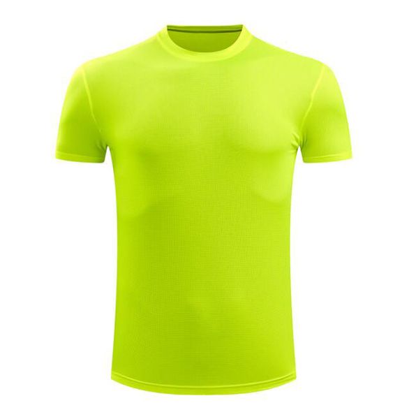 

2019 men's tight clothes running quick-drying t-shirt, Black;yellow