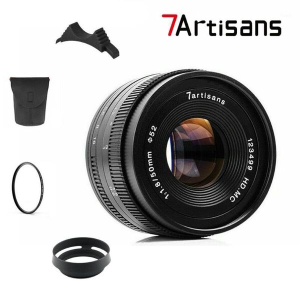 

7artisans 50mm f1.8 manual lens for canon eos m camera a7 a7ii a7r sony e mount fuji fx macro mft/ m4/3 mount