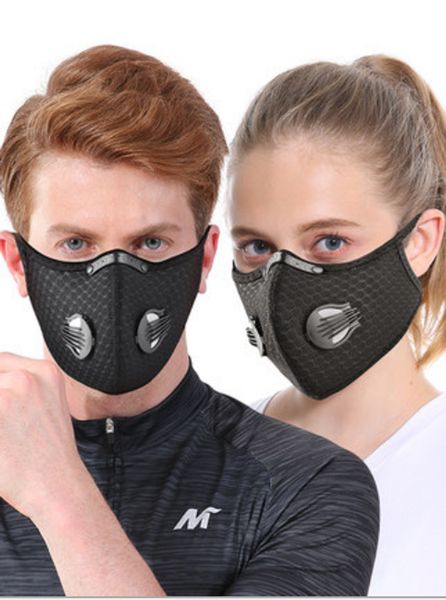 

bibs reusable carbon windproof dust-proof activated outdoor running cycling dust mask with 1 pc filter 7 colors for optibj5v