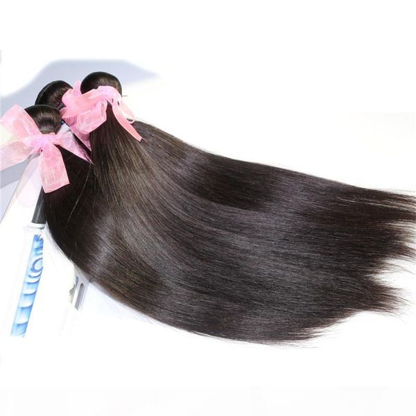 

brazilian hair weave cuticle natural color malaysian indian peruian hair bundles straight 8-30inch unprocessed human hair extension, Black