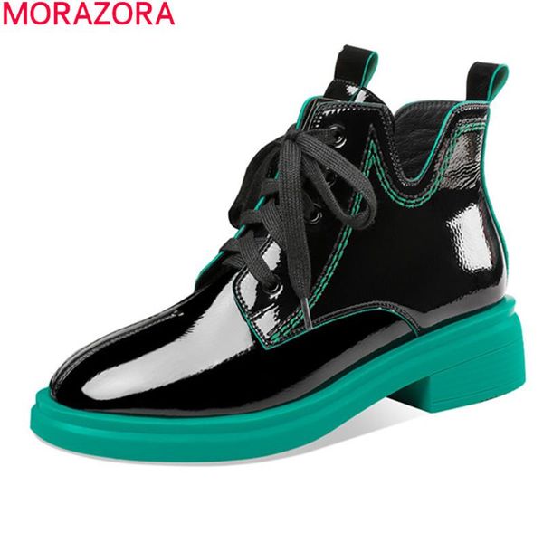 

morazora 2020 new arrival fashion women boots comfortable ladies shoes autumn winter ankle boots black red