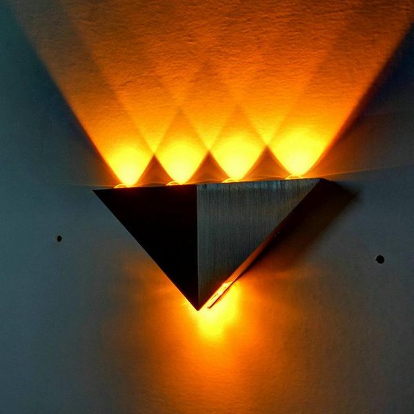 

nordic wall lamp 5w led aluminum indoor up down triangle shape modern for home stairs bedroom bedside bathroom light