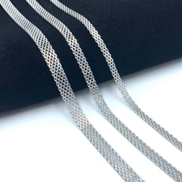 

chains 4mm 6mm 8mm mesh chain 304 stainless steel men's jewelry hip hop necklace gifts usenset, Silver