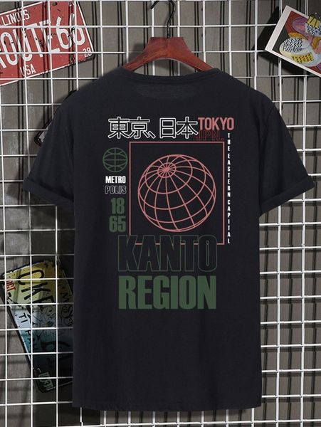 

men geo & letter graphic tee 01xa#, White;black