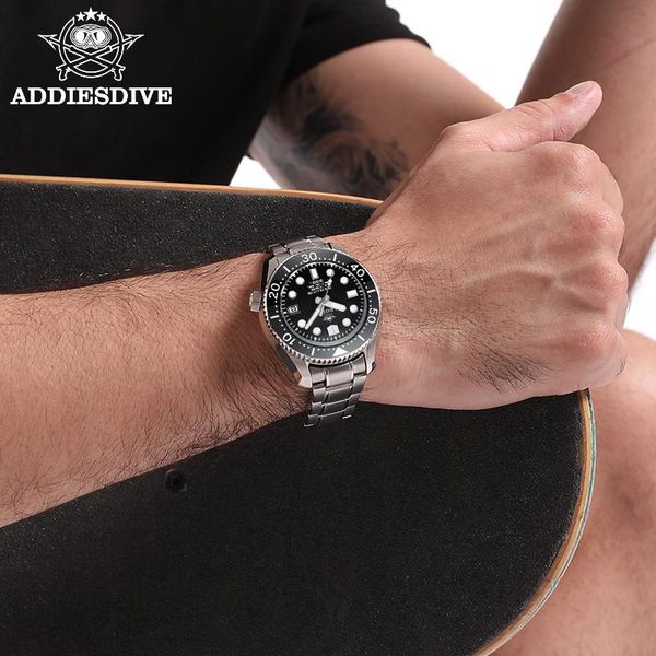 

addies 1968 japan first all in one case without bottom cover dive watch 300m matic watch sapphire 316l steel watches men bbyvsm, Silver