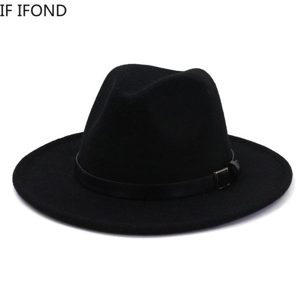

широкий край шерсти fedora hat 2020 новая дама мода джаз sombrero caps spring открытый панама шляпа, Blue;gray