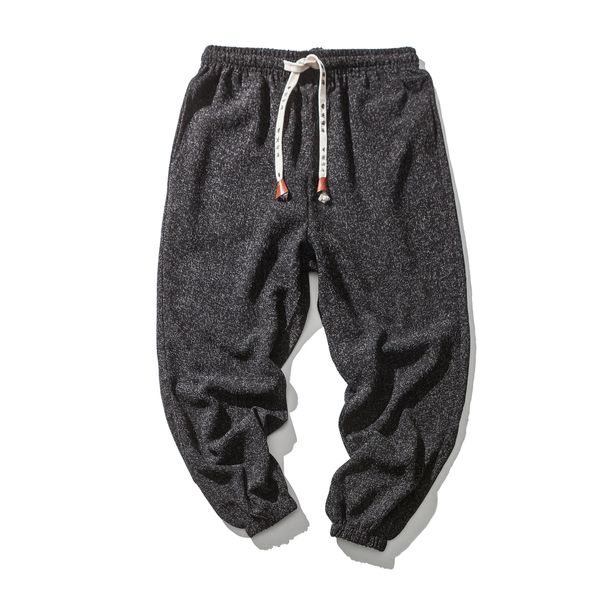 

men's pants spring autumn men harem plus size casual drawstring jogger chinese style for drop wholesale clothing, Black