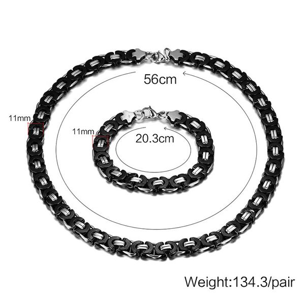 

fxm hbb41 steel big black necklace sell single 56cm versatile locomotive chain gift women jewelry q1209, Bronze;silver