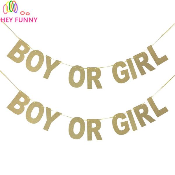 

banner flags born decoration/gender reveal party boy or girl banners glitter paper festive & birthday supplies bunting decorations