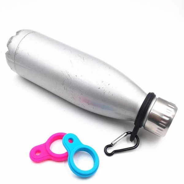 

5pcs aluminum sports kettle buckle outdoor carabiner water bottle holder rubber buckles hook camping hiking tool high jlloku