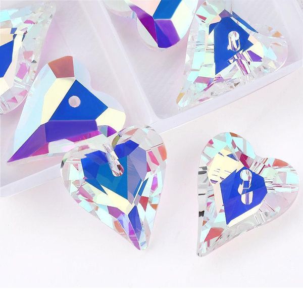 

27mm 6240 wild heart pendant crystal heart rhinestones beads for earring necklace diy jewelry accessories jllqzk