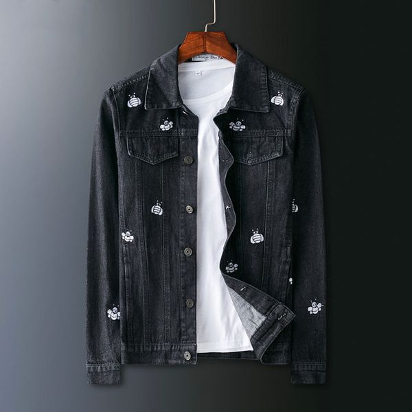 

46 jean jacket windbreaker official new style mens designer brand luxury leisure and fashion mens jackets coat mens tracksui, Black;brown