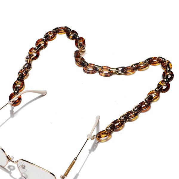 

2021 wide resin acrylic brown mask chain fashion casual sunglasses holder lanyard acrylic chain nacklace h bbyvih