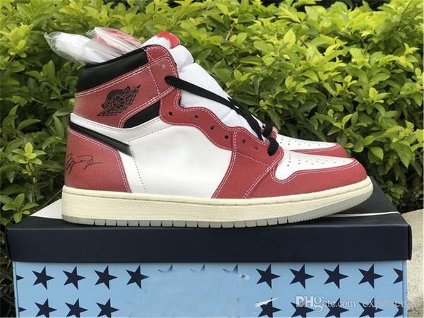 

2021 новый подлинный высокий og 1 трофейный номер chicago 1s белый вариант красный парусник черные мужчины женщины наружные туфли спортивные