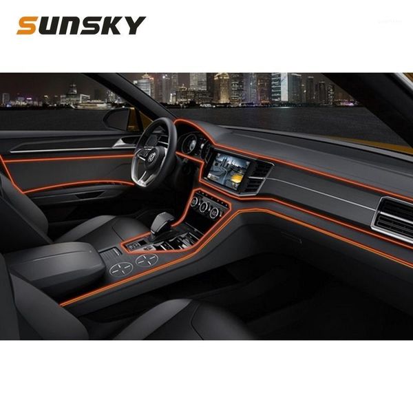 

2m flexible neon light glow el salon wire flat led strip cold light for car interior lights cigarette lighter 10 colors in stock1