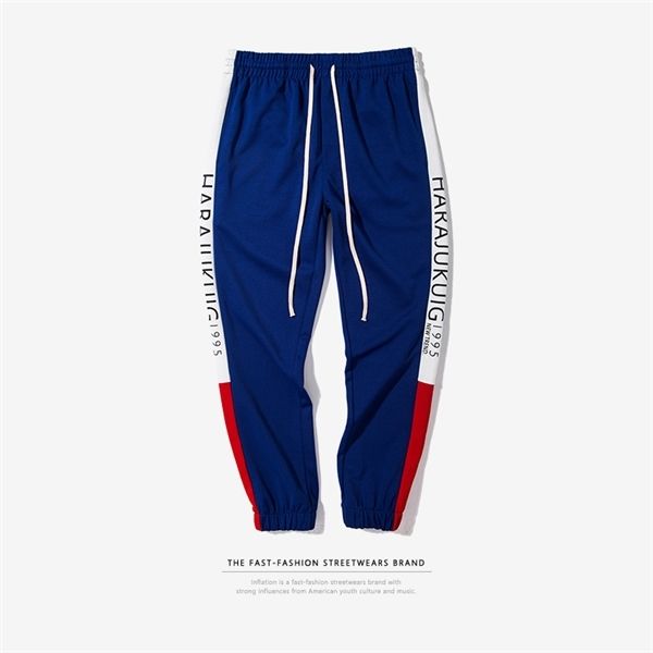 

inflation mens streetwear sweatpants 2020 hip hop casual joggers sweatpants men street fashion trousers q1217, Black