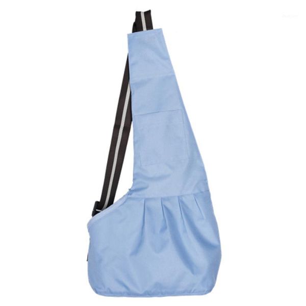 

portable pet dog cat oxford cloth sling carrier shoulder bag - size (blue)1