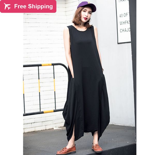 

no sleeves female body 2019 will see fashionable women's overalls, Black;white