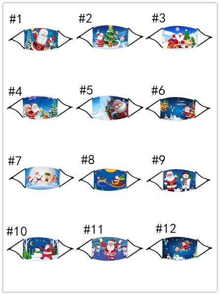 

cartoon printed face xmas deer anti dust snowflake christmas mouth cover washable reusable with masks filters wy931w