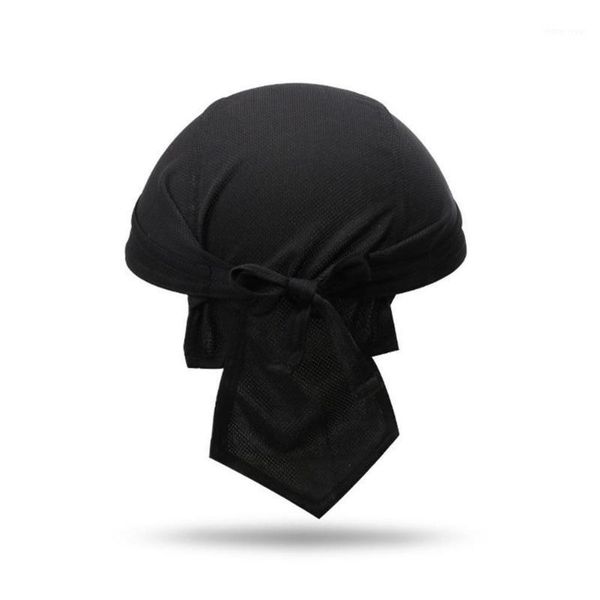

pirate helmet liner cap breathable quick drying sport headband hat men scarf hood running riding beanie bandana headscarf w c8n31, Black