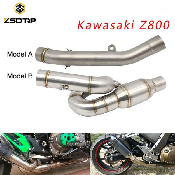 

exhaust pipe zsdtrp motorcycle middle link connector adapter fit for z800 2013-2021 link1