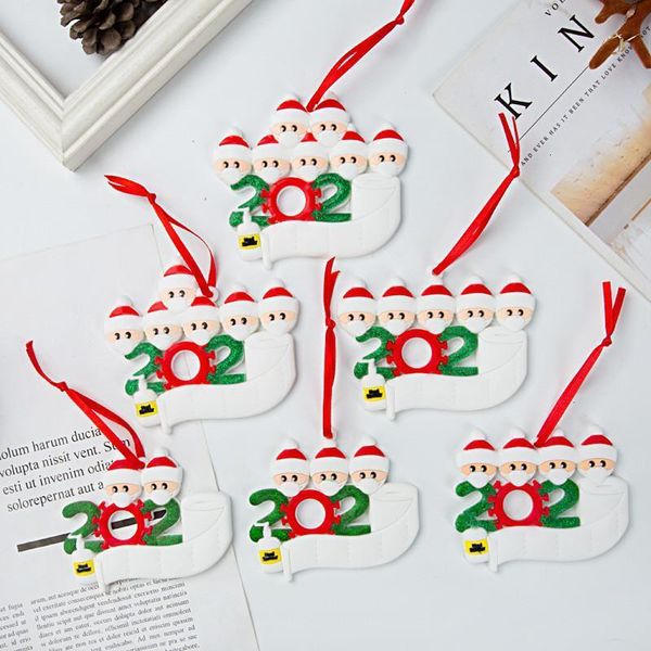 

factorylvwwsurvivor quarantine decor tree ornaments family of christmas 2 3 4 5 6 7 face masks hand sanitized customiz christm deco