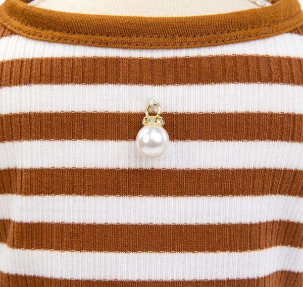 

pet dog stripes pearls gauze tutu dress skirt puppy cat princess dress clothes cotton short slee sqczen sports2010