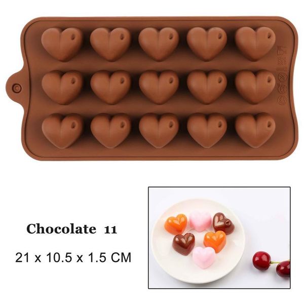 

new heart chocolate molds 15 cavity diy love sile wedding candy baking molds cupcake decorations cake jllhwr
