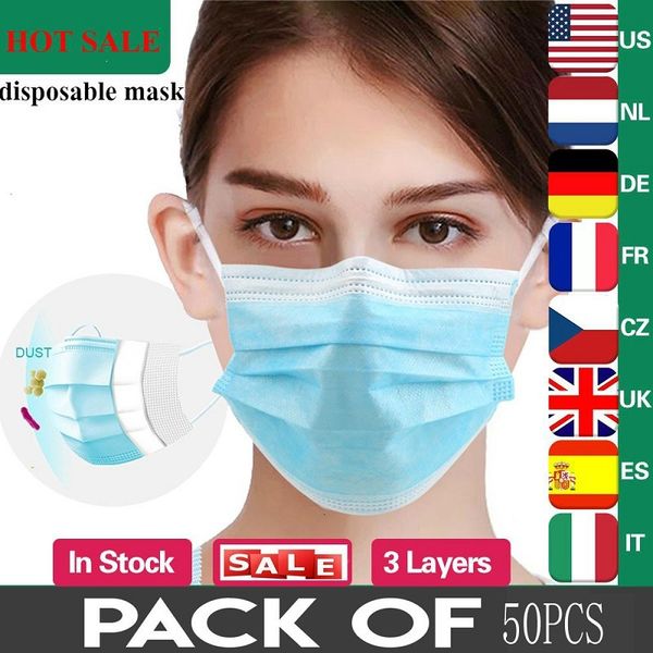 

disposable face kids 3 layer blue dust mouth masks cover 3-ply non-woven ing